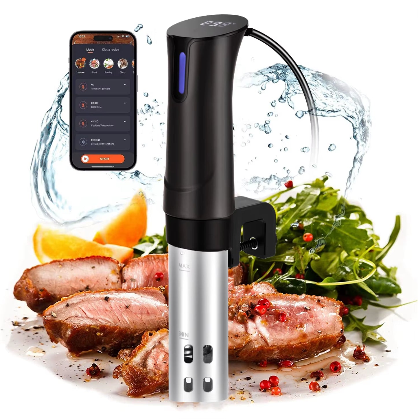 Smart Wifi Sous Vide Cooker 1100W APP Control Kitchen Slow Cooker Thermal Immersion Circulator Cooking Machine Home Appliance