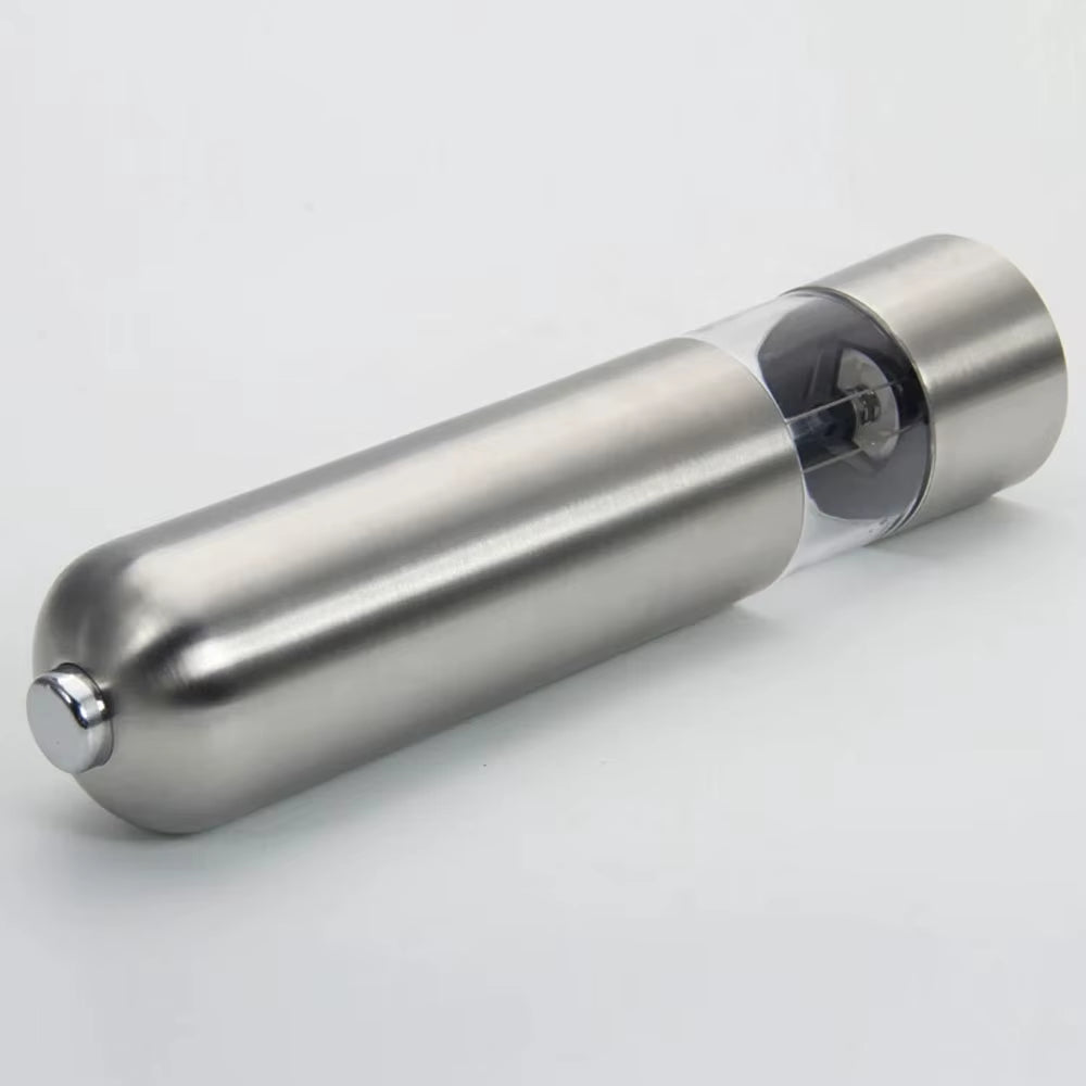 Stainless Steel Electric Automatic Salt Pepper Spice Grinder Mill Adjustable Coarseness Battery Operated with LED Light