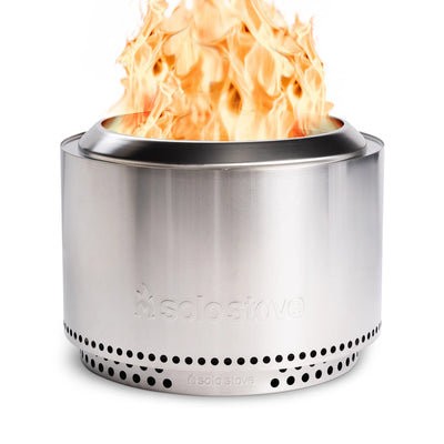 Yukon 2.0 with Stand, Smokeless Fire Pit | Portable Wood Burning Fireplace with Removable Ash Pan, Large Outdoor Firepit, - Stainless Steel, H: 19.8 in X Dia: 27 In, 43.9. Lbs