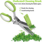 2025 Upgraded Herb Scissors, Effortless Herb Shears Cutter Tool with Sharp Stainless Steel Blades for Fresh Herbs, Must-Have Kitchen & Cooking Gadget, Green