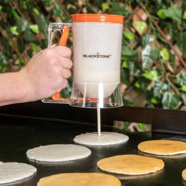 4-Piece Griddle Breakfast Kit with Egg Rings, Pancake Dispenser, and Griddle Press