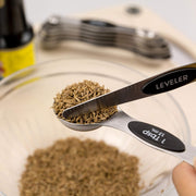 Measuring Cups and Magnetic Measuring Spoons Set, Stainless Steel 5 Cups and 7 Spoons and 1 Levele (13 Measuring Cups Set)