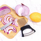 4 Pieces Onion Holder Slicer Stainless Steel Onion Cutter Holder Multifunction Food Slice Assistant Onion Holder for Slicing Onions Vegetables Meat Fruit
