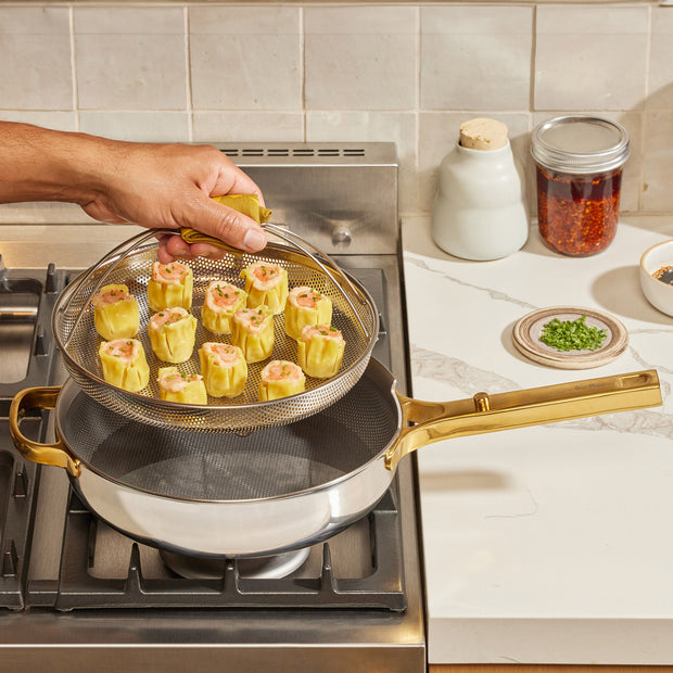4-Piece Titanium 10.5" Always Pan Pro with Steamer
