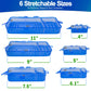 Stretch Lids Silicone Food Storage Container Lids - Reusable Rectangular 6-Pack - Leak-Proof & Eco-Friendly Covers for Fresh Food Storage in Plastic Containers, Jars, Bins, Cups & Mason Bowls - White