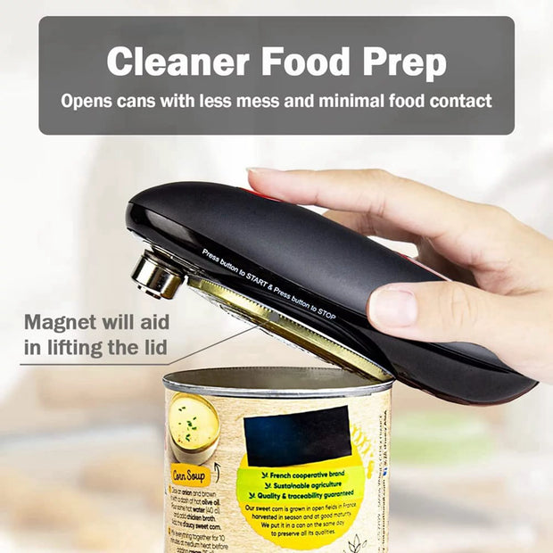 Electric Can Opener,Auto Electric Can Opener,No Sharp Edge a Simple Push of Button - Automatic,Can Opener Electric for Seniors,Kitchen，Home，Restaurant Fits Almost Any Can Size
