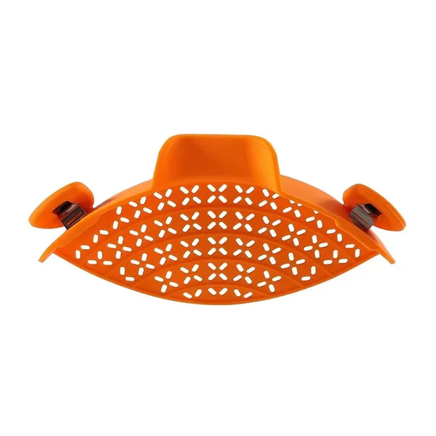 Universal Silicone Clip-On Pan Pot Strainer Anti-Spill Pasta Pot Strainer Food Grade Rice Fruit Colander Strainer Kitchen Items
