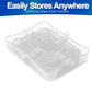 Stretch Lids Silicone Food Storage Container Lids - Reusable Rectangular 6-Pack - Leak-Proof & Eco-Friendly Covers for Fresh Food Storage in Plastic Containers, Jars, Bins, Cups & Mason Bowls - White