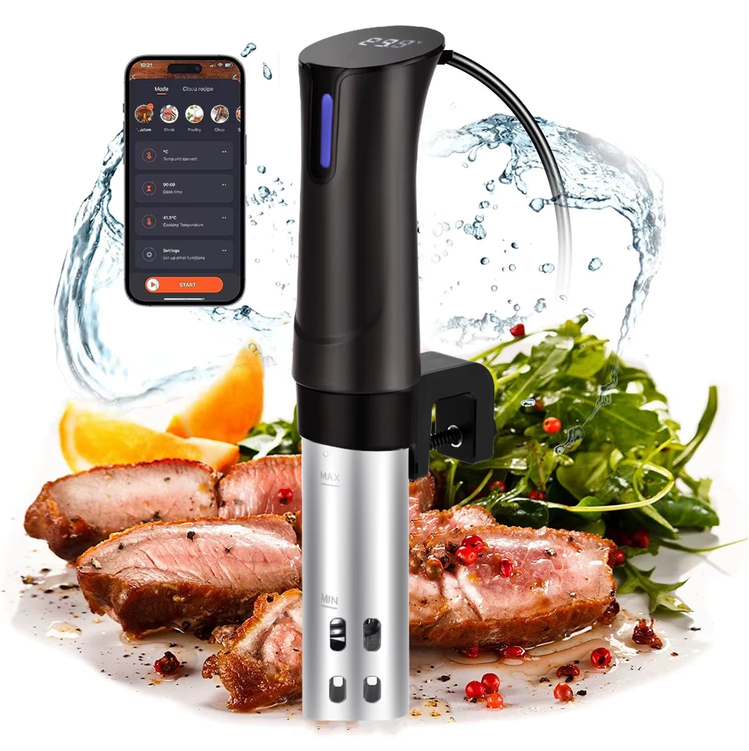 Smart Wifi Sous Vide Cooker 1100W APP Control Kitchen Slow Cooker Thermal Immersion Circulator Cooking Machine Home Appliance