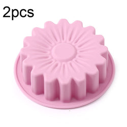 2pcs Silicone Sunflower Cake Mold High Temperature Resistant Baking