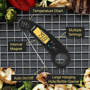 Instant Read Digital Meat Thermometer (Black)
