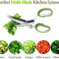 2025 Upgraded Herb Scissors, Effortless Herb Shears Cutter Tool with Sharp Stainless Steel Blades for Fresh Herbs, Must-Have Kitchen & Cooking Gadget, Green