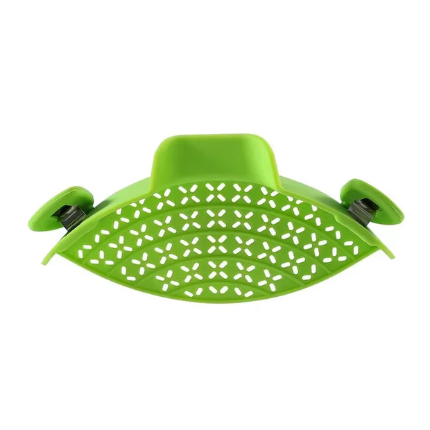 Universal Silicone Clip-On Pan Pot Strainer Anti-Spill Pasta Pot Strainer Food Grade Rice Fruit Colander Strainer Kitchen Items