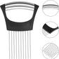 4 Pieces Onion Holder Slicer Stainless Steel Onion Cutter Holder Multifunction Food Slice Assistant Onion Holder for Slicing Onions Vegetables Meat Fruit