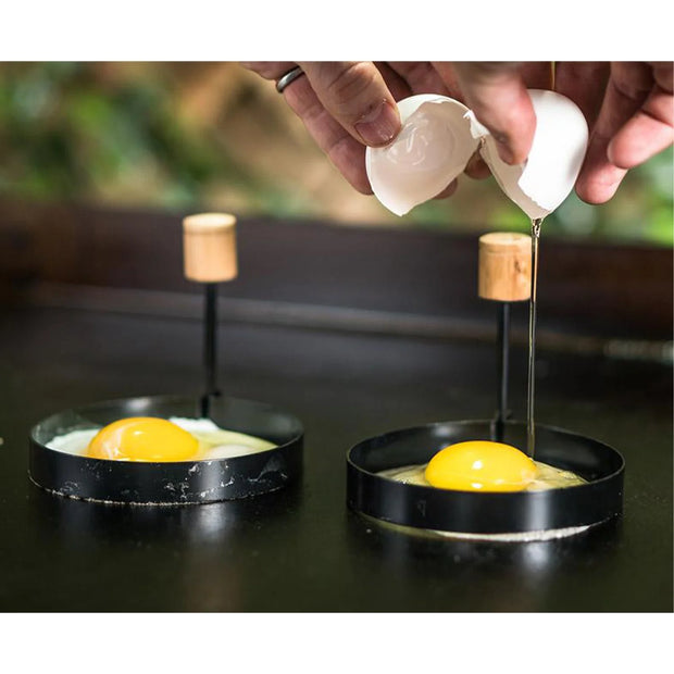 4-Piece Griddle Breakfast Kit with Egg Rings, Pancake Dispenser, and Griddle Press