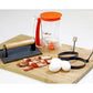 4-Piece Griddle Breakfast Kit with Egg Rings, Pancake Dispenser, and Griddle Press