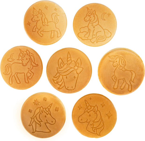 Unicorn Mini Pancake Pan - Make 7 Unique Flapjack Unicorns, Nonstick Pan Cake Maker Griddle for Breakfast Fun & Easy Cleanup, Magical Birthday Treat or Gift for Kids Party- Easy to Use Long Handle