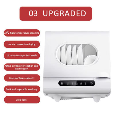 Household Smart Dishwasher Fully Automatic Lazy Dishwasher Free Installation Multifunctional Drying Dishwasher