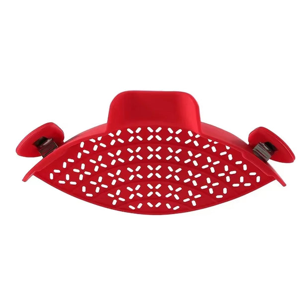 Universal Silicone Clip-On Pan Pot Strainer Anti-Spill Pasta Pot Strainer Food Grade Rice Fruit Colander Strainer Kitchen Items