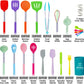 Silicone Cooking Utensils Set, 31Pcs Kitchen Utensils Set, Heat Resistant Non-Stick Silicone Spatula Set with Stainless Steel Handle Bpa-Free Kitchen Cooking Tools Set - Colorful