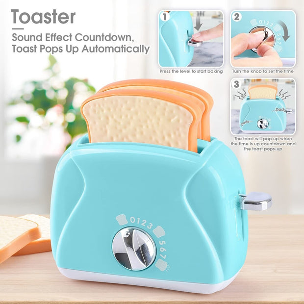 Kitchen Appliances Toys, Kids Play Kitchen Accessories Set, Pretend Kitchen T...