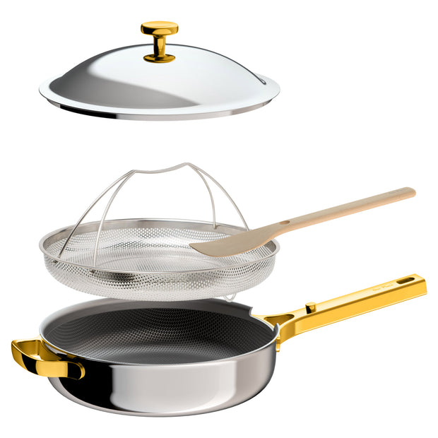 4-Piece Titanium 10.5" Always Pan Pro with Steamer